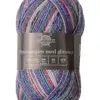 strompegarn sokken 013 paars roze groen