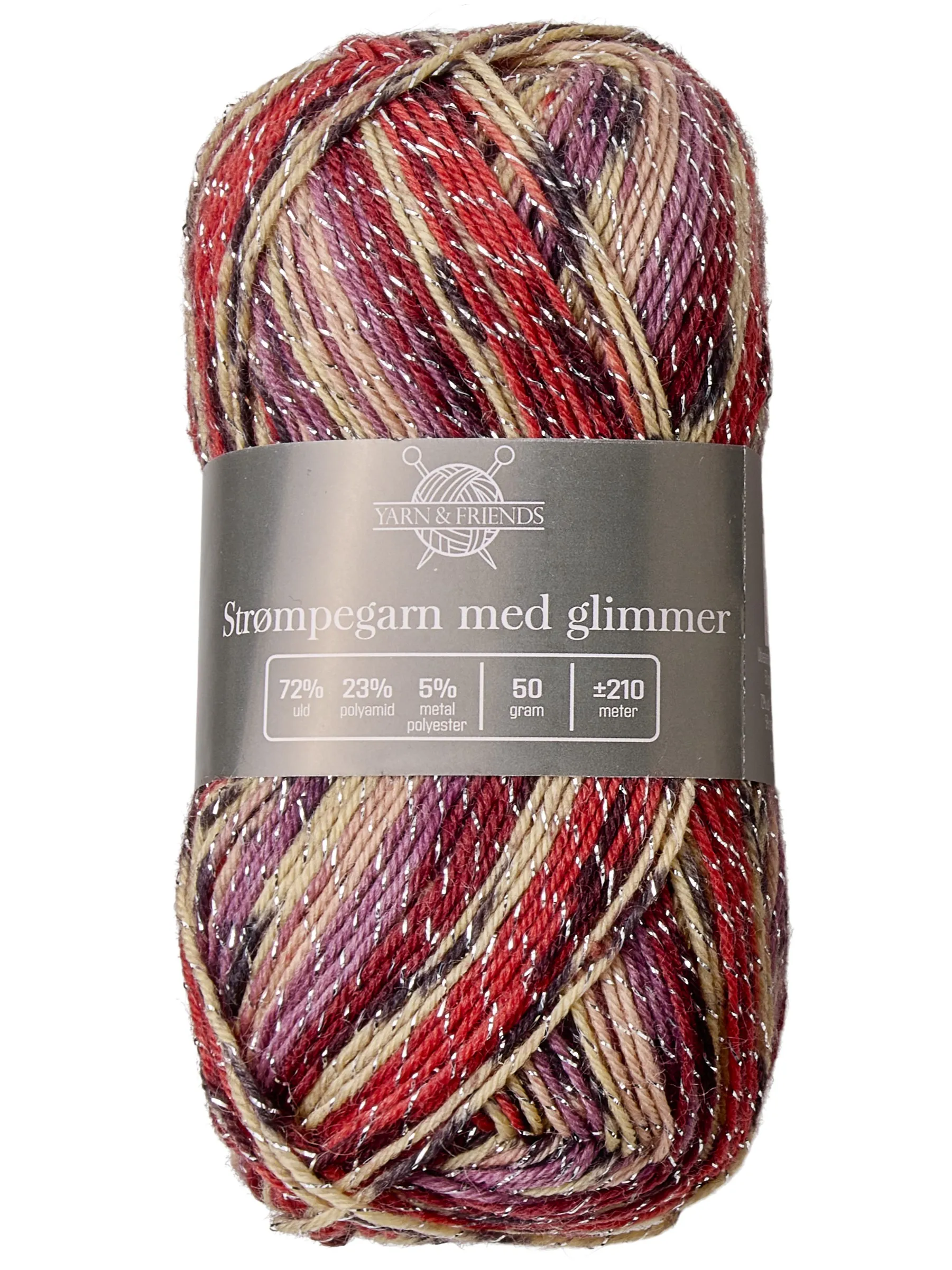 strompegarn sokken 015 rood zalm roze