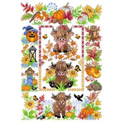 Borduur telpatroon Hoogland Herfst (159) - Lindner's kruissteek - Afbeelding 2