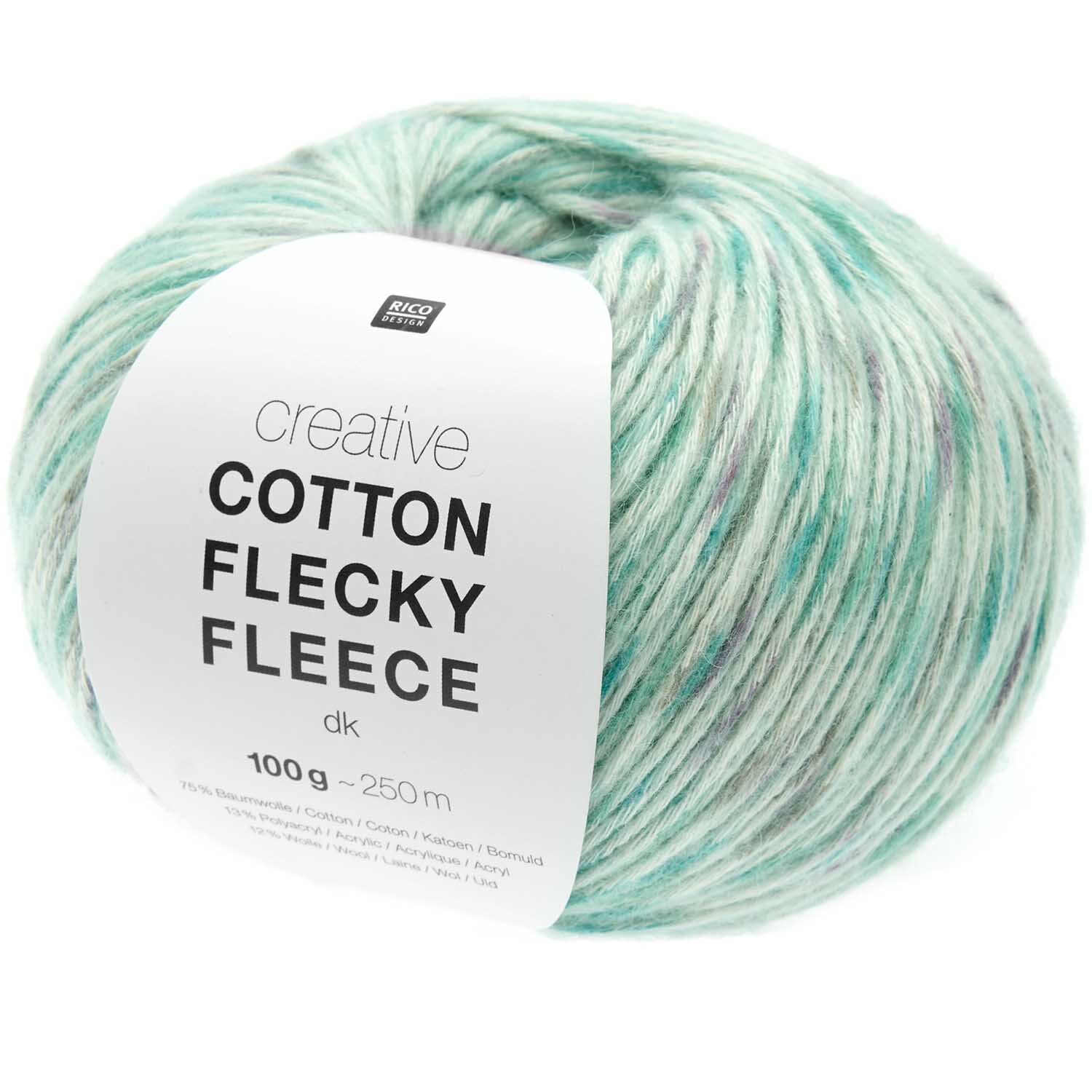Cotton flecky fleece 012 mint groen