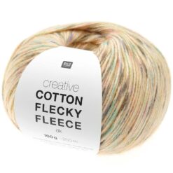 cotton flecky fleece 014 oranje bruin